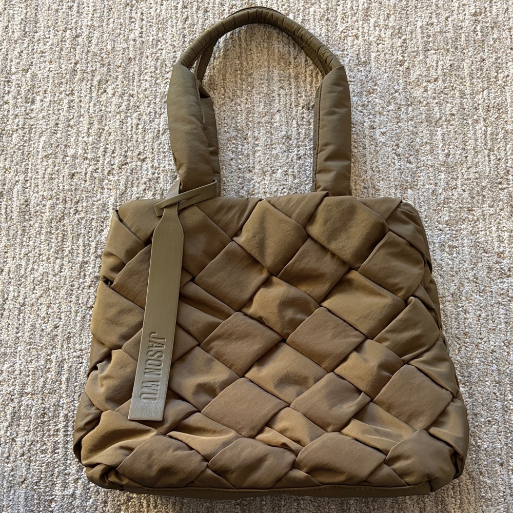 Jason Wu Quilted Army Green Tote Bag
